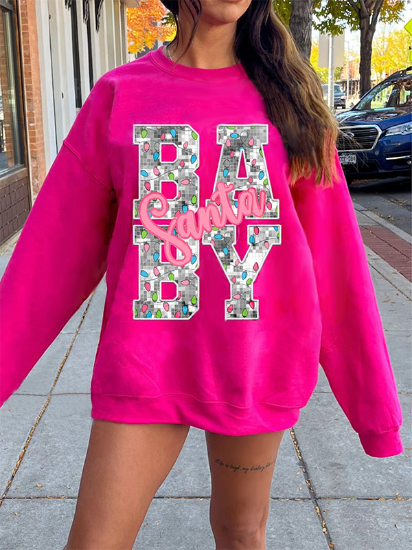 Santa Baby Christmas Lights Sweatshirt