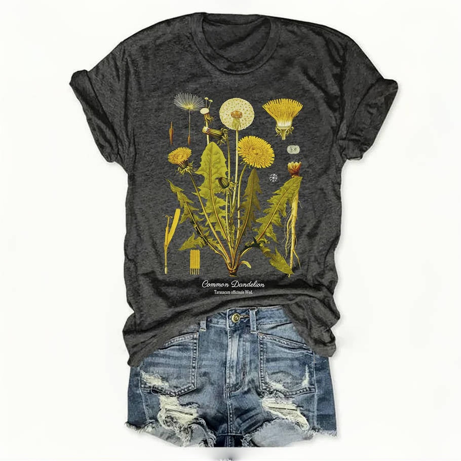 Botanical Art Yellow Flower T-shirt